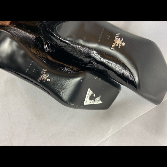 Prada Leather Naplak Square toe  knee high boots EU38/US8 - Picture 5 of 14